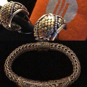 Bundle JH Sterling/Gold Dot Bracelet & Earrings